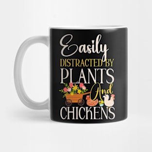 Easily Distracted By Plants & Chickens Mug